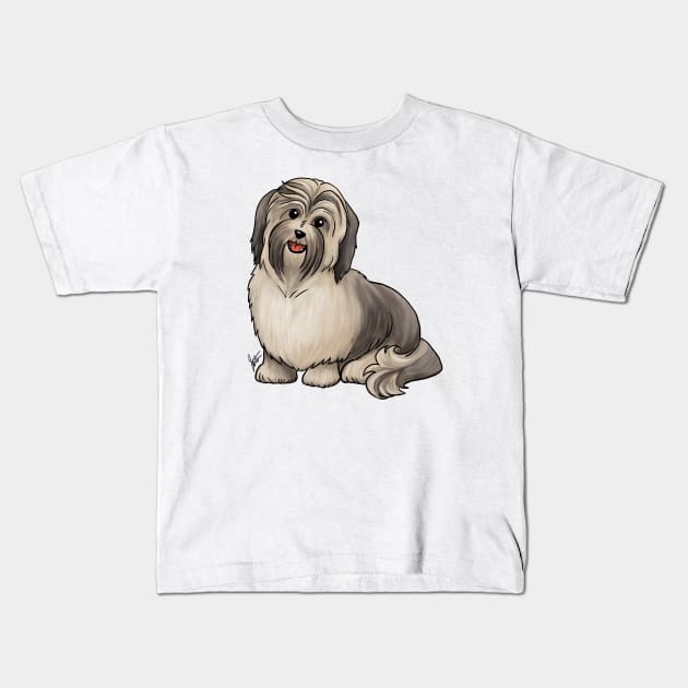 Dog - Havanese - Sable Kids T-Shirt by Jen's Dogs Custom Gifts and Designs